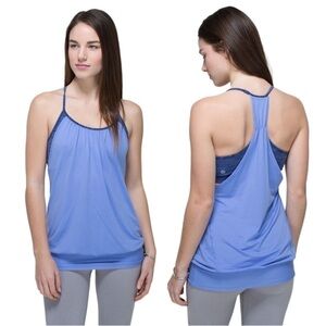 Lululemon No Limits Tank in Lullaby / Wee Are From Space Cadet Blue Size 4